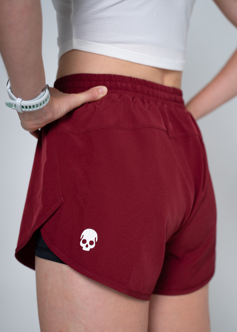 DECODE 3" 2-1 RUNNING SHORTS - MAROON