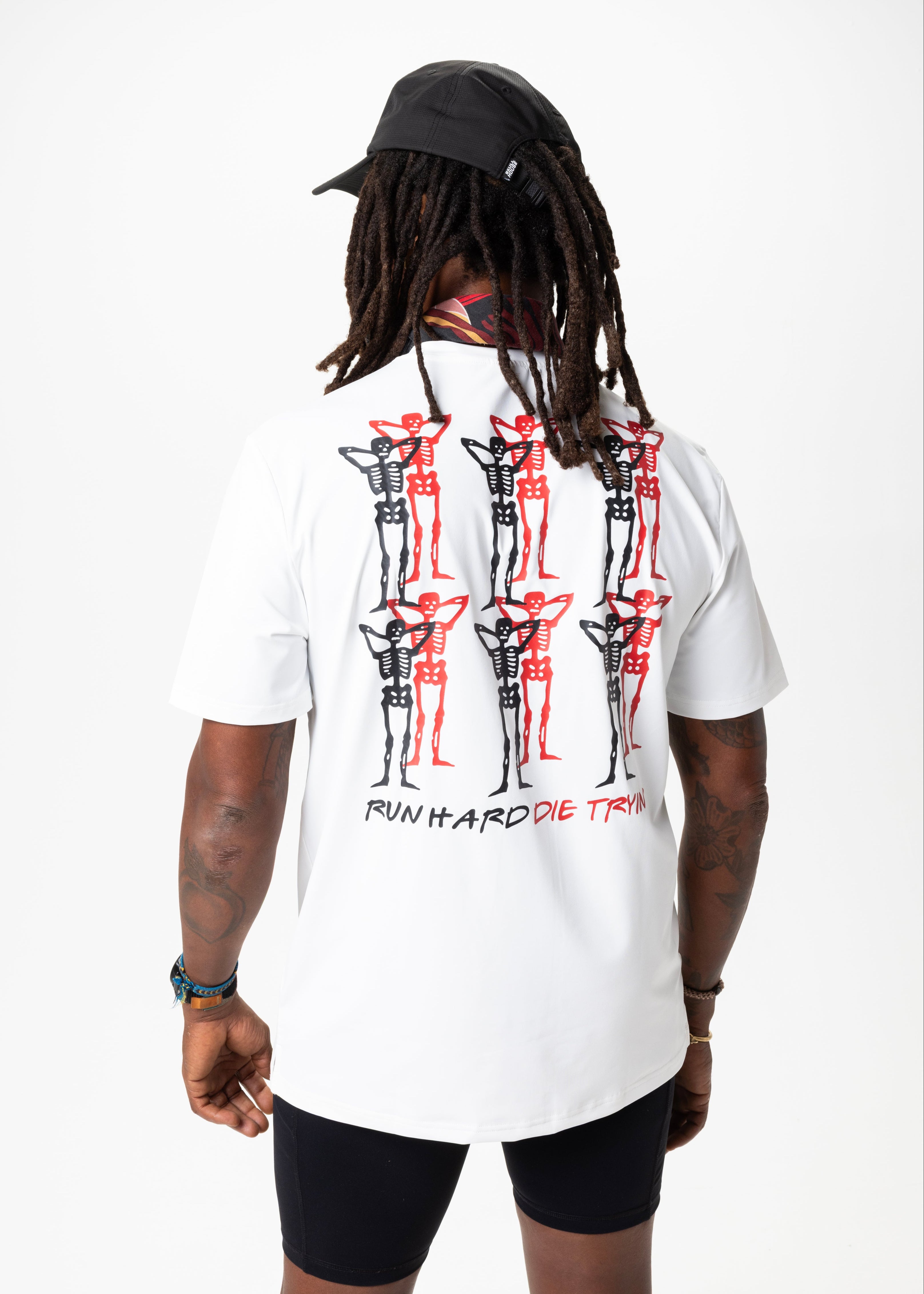 PACE PARTNERS RUN TEE, UNISEX - WHITE